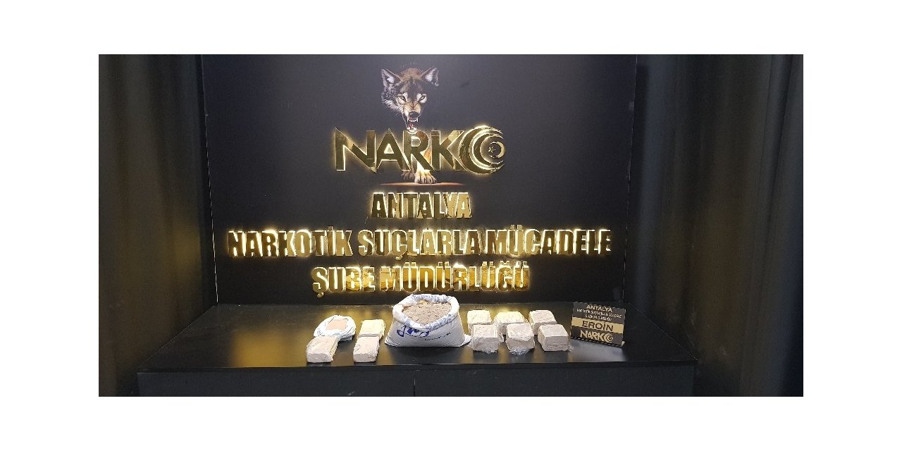 Antalya’da 10 kilo 420 gram uyuşturucu ele geçirildi