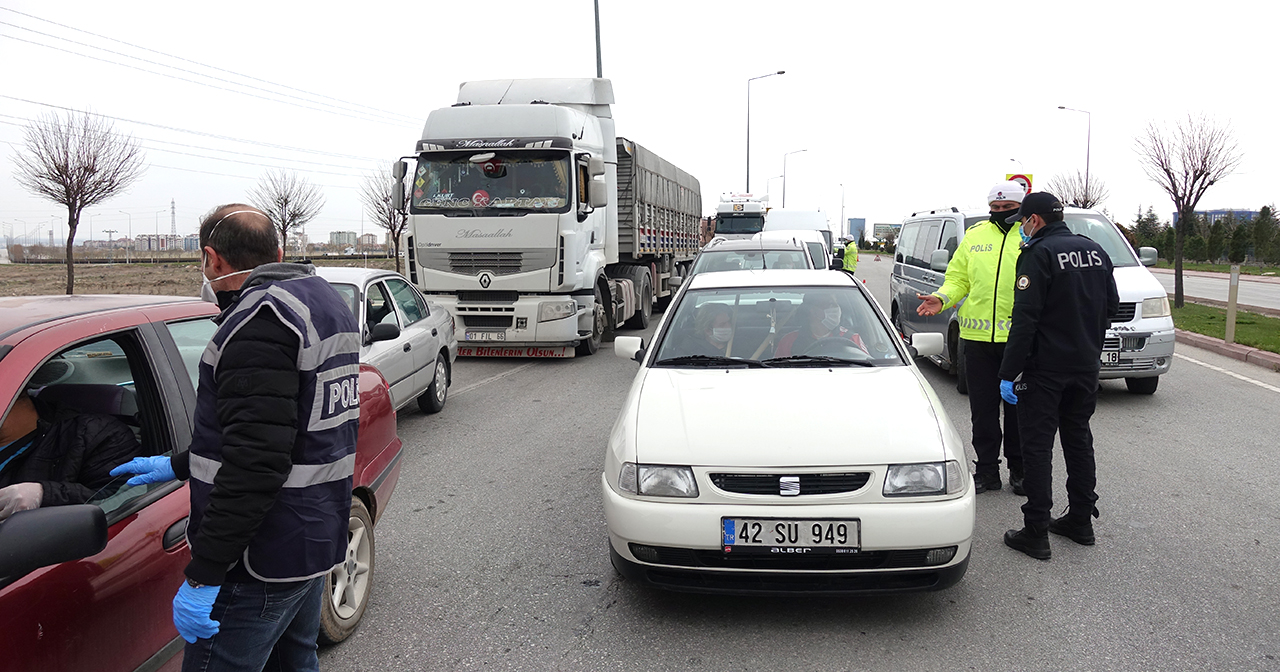 Konya'nın tüm bağlantı yollarında sıkı denetim