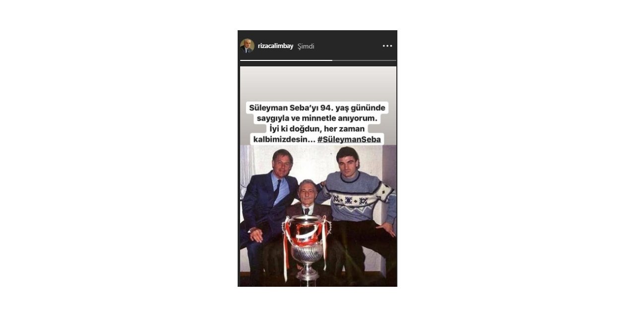 Rıza Çalımbay’dan Süleyman Seba paylaşımı