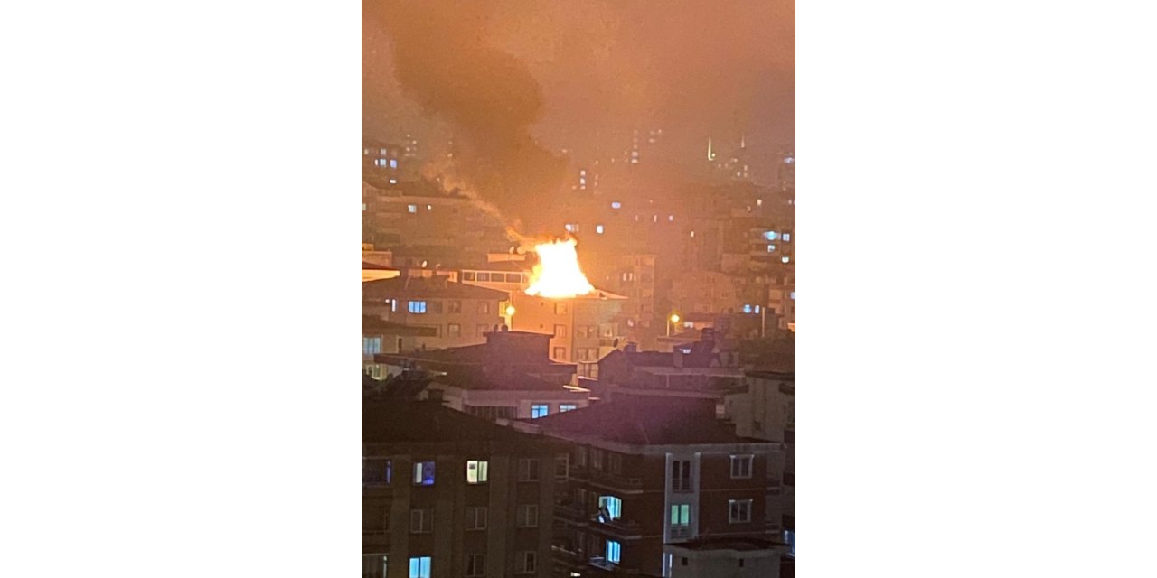 Samsun’da çatı yangını korkuttu