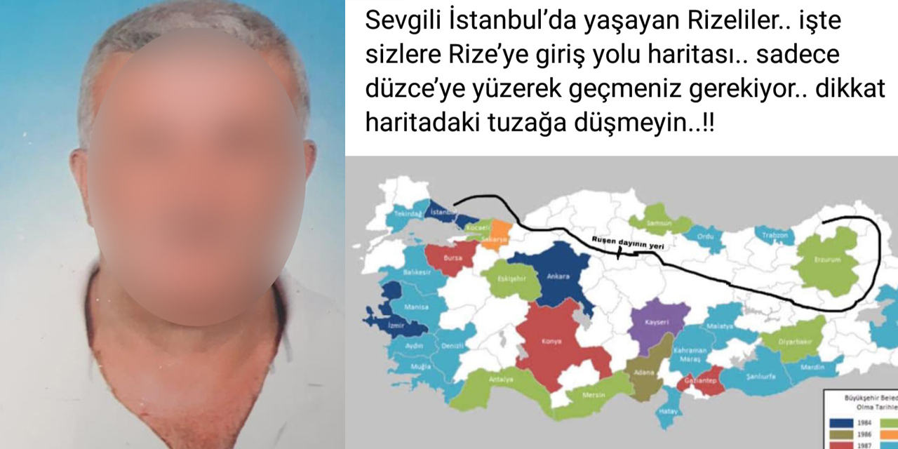 Karantinadan kaçıp Rize'ye gitti
