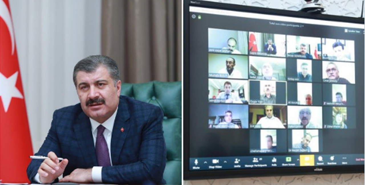 İstanbul için video konferanslı kovid toplantısı