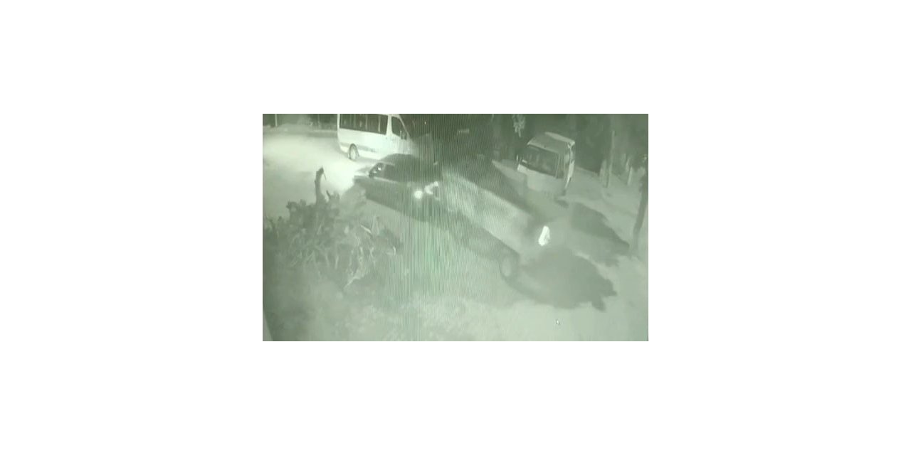 4 dakikada yapılan römork hırsızlığı güvenlik kamerasında