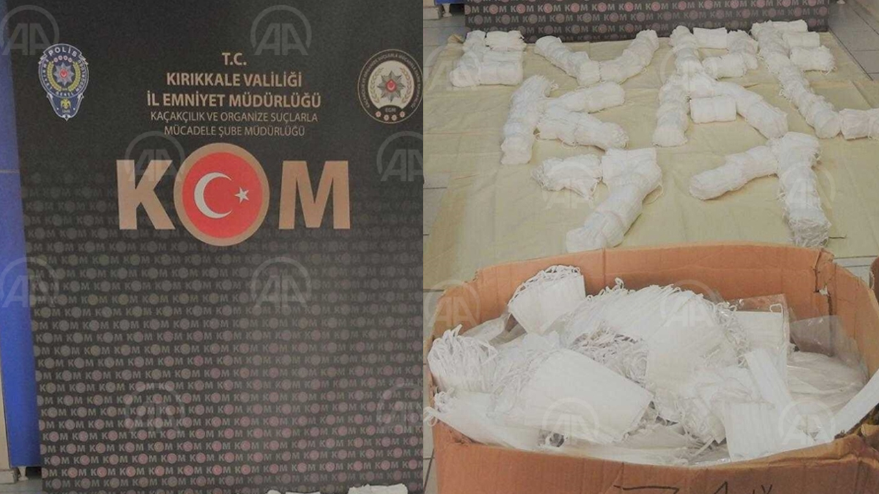 Kırıkkale'de maske stoklayan biri sağlıkçı 3 şüpheli yakalandı
