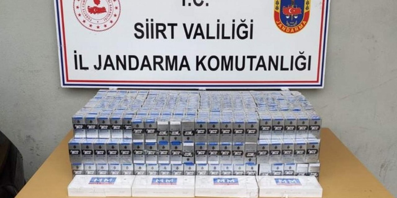 Siirt’te bin 480 paket kaçak sigara ele geçirildi