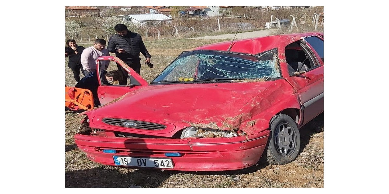 Virajı alamayan otomobil takla attı: 1 yaralı