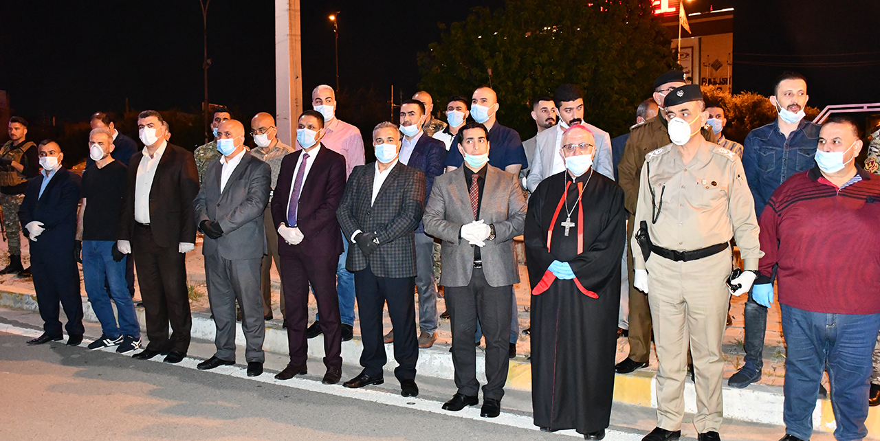 Kerkük'te koronadan ölenler için saygı duruşu