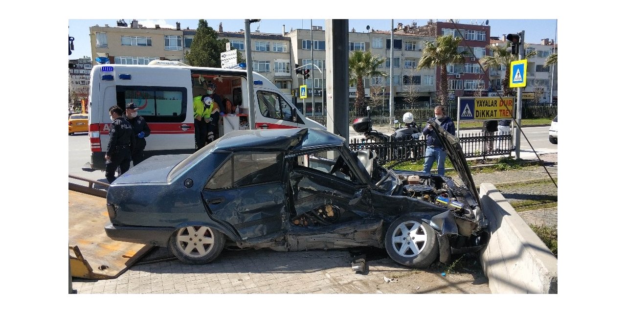 Samsun’da iki otomobil çarpıştı: 1 yaralı