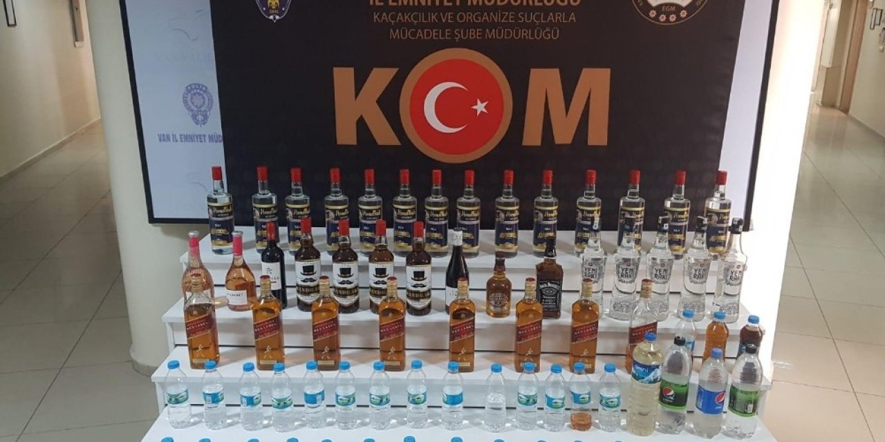 Van’da 73 şişe kaçak alkollü içecek ele geçirildi