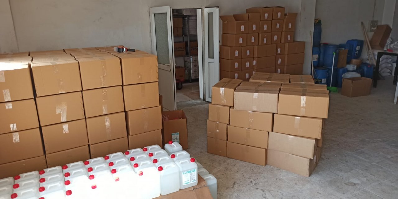 Başkentte kaçak dezenfaktan ürünleri ele geçirildi