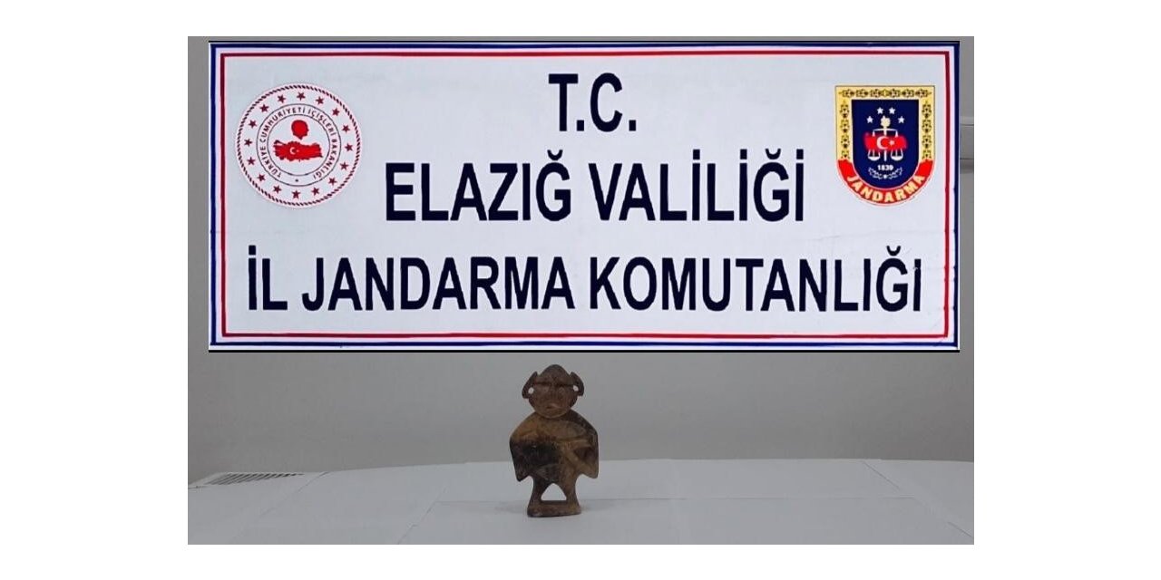 Elazığ’da "Hitit" dönemine ait heykel ele geçirildi