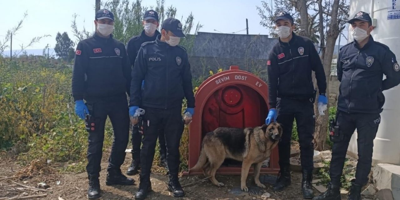Ödemiş polisi can dostları sahipsiz bırakmadı