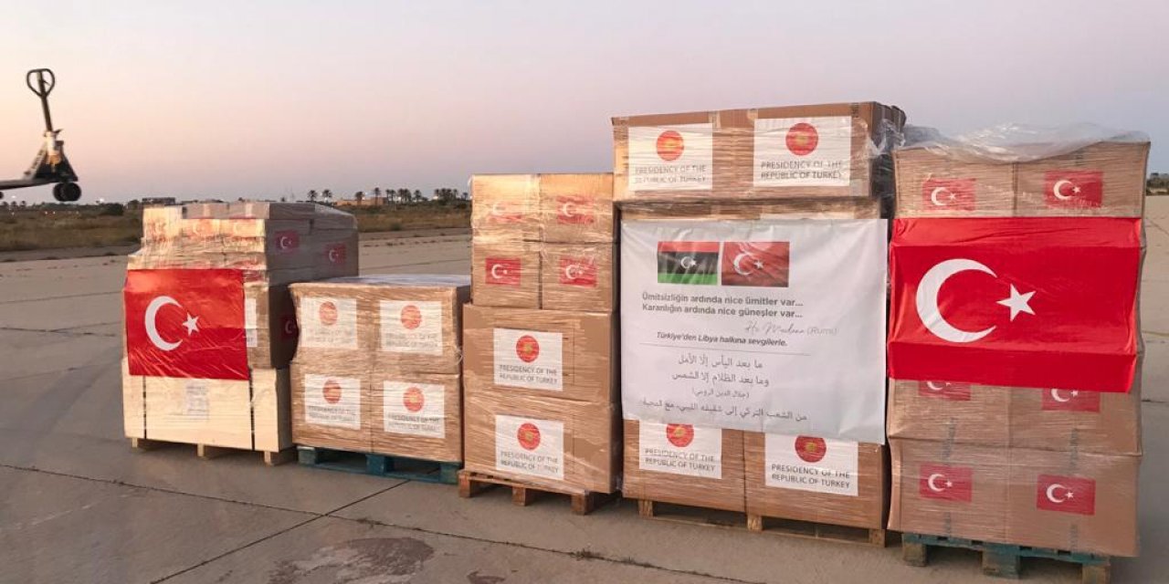 Türkiye'den Libya'ya sağlık malzemesi gönderildi
