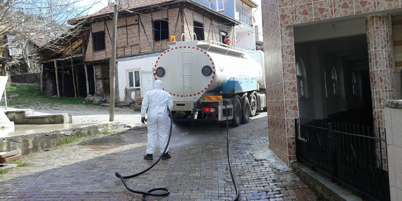 Güdül'de genel dezenfekte çalışması yapıldı