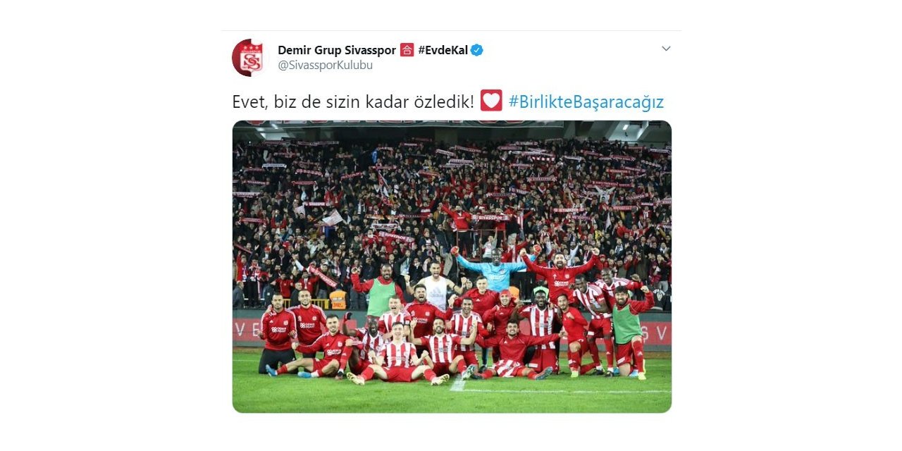 Sivasspor: "Futbolu özledik"