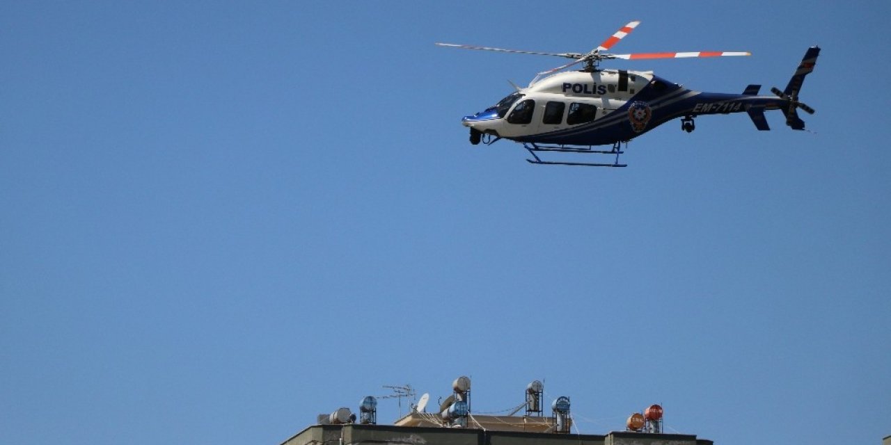 Adana’da sokağa çıkanlara helikopterli denetim