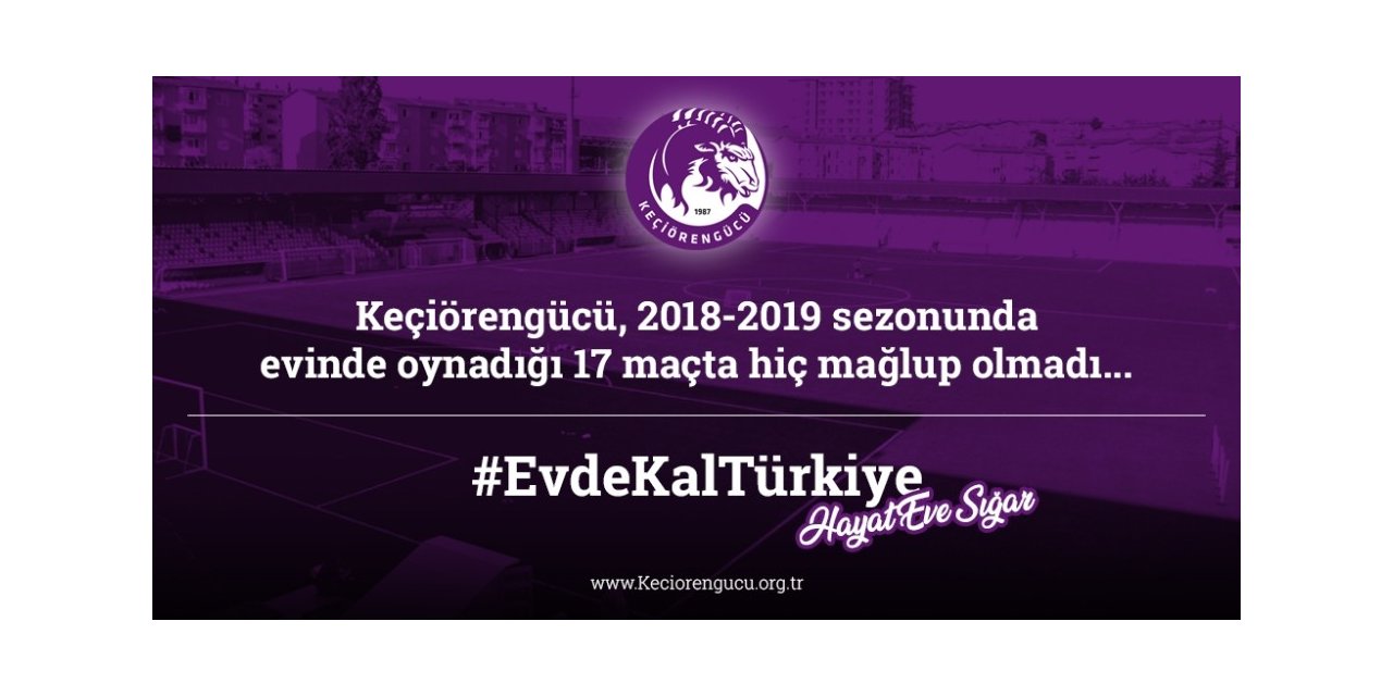 Keçiörengücü’nden 17 maçlık yenilmezlik serisi ile “Evde Kal” mesajı