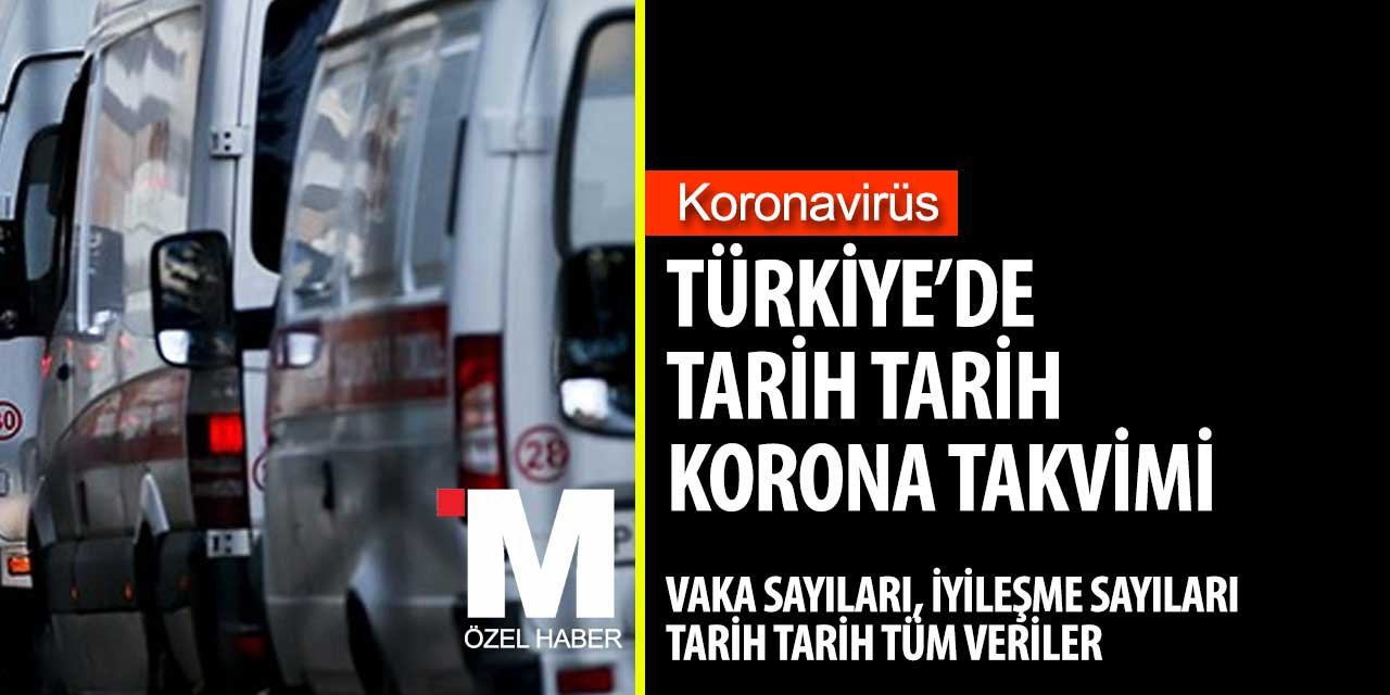 Türkiye'de ilk günden bu yana gün gün koronavirüs vakaları sayıları