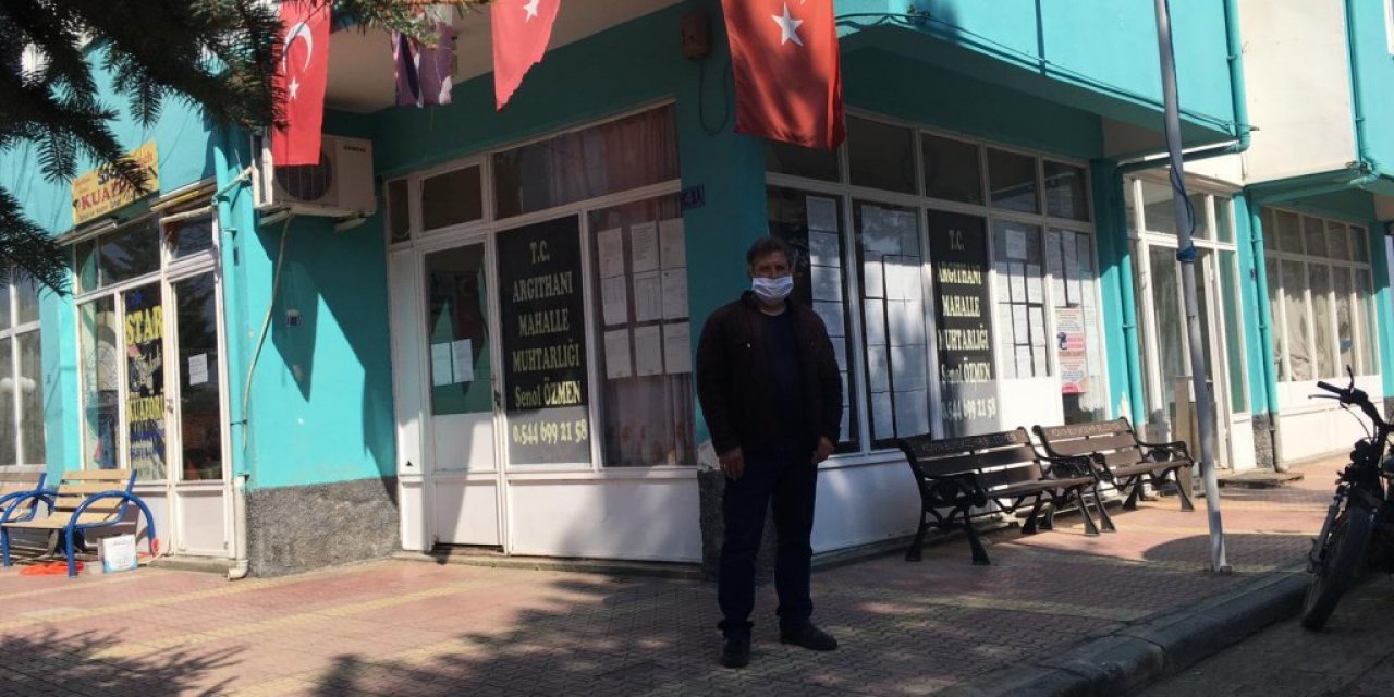 Argıthanı Mahallesi Muhtarı Özmen'den karantina teşekkürü
