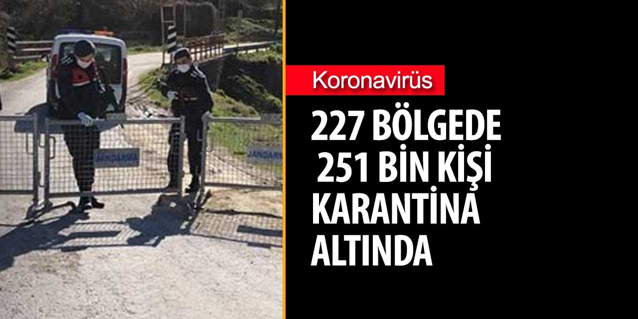 Türkiye'de 251 bin 726 nüfusun bulunduğu bölgede karantina kararı