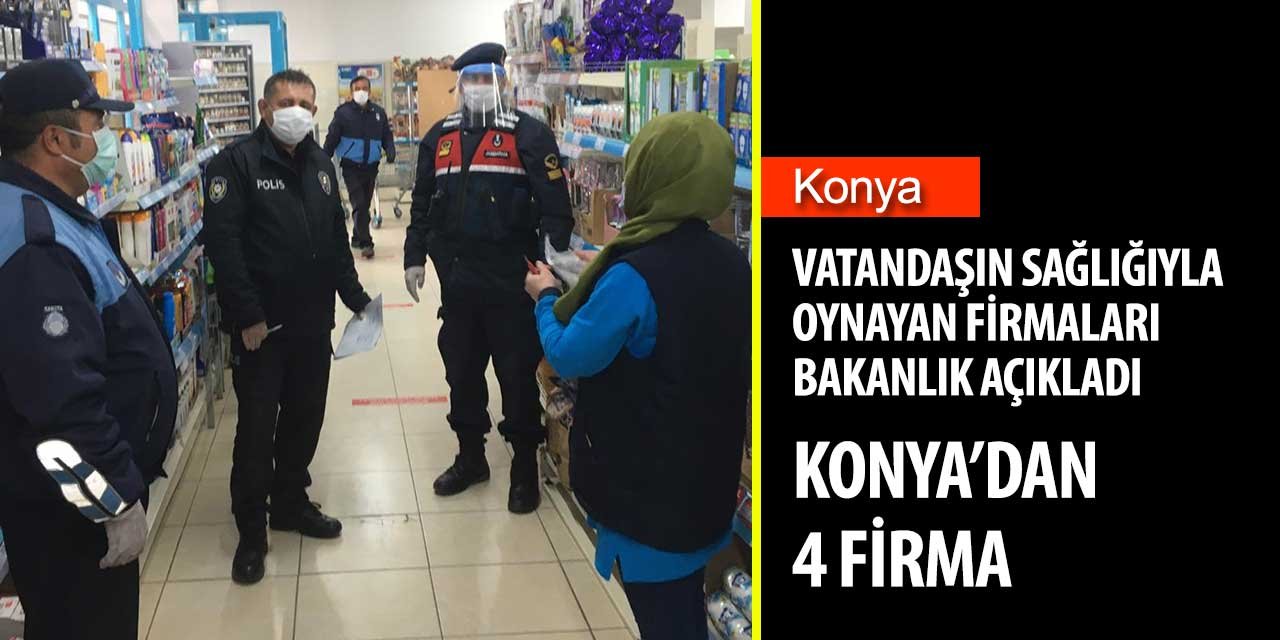 Konya'da gıdada hile yapan firmalar açıklandı! 4 firma var