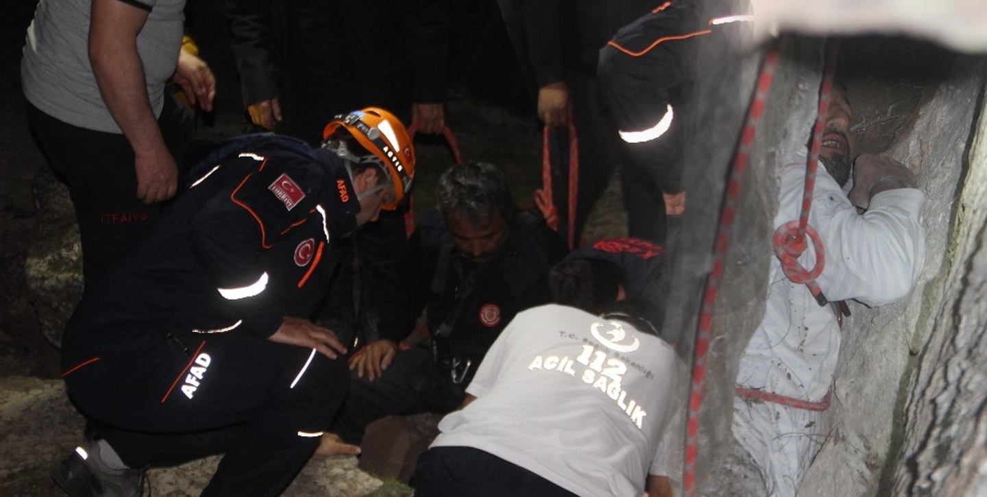 Kayalıklarda 48 saat sıkışıp kaldı! Sesini çoban duydu