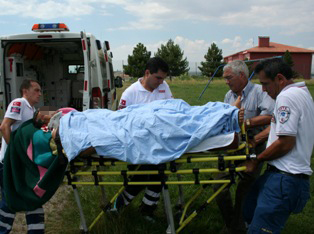 Helikopterle Konya'ya sevk edildi