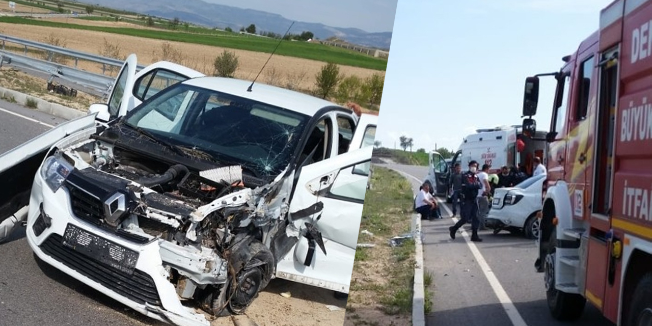 Otomobil karşı şeride geçti! 3 yaralı