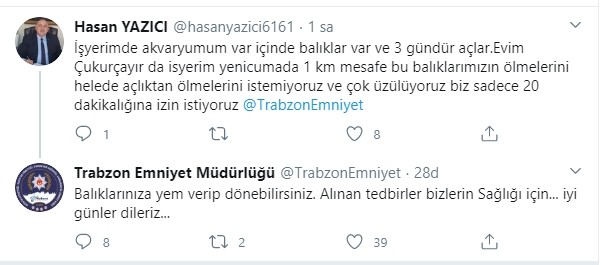 Akvaryumundaki balıklara yem vermek için yardım istedi