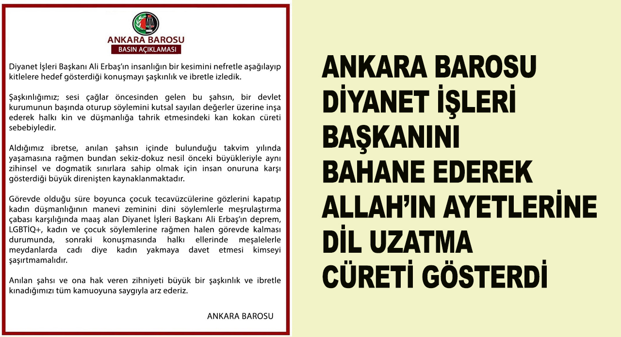 Diyanet İşleri Başkanı Prof. Dr. Ali Erbaş'ın okuduğu hutbe sapkınları harekete geçirdi