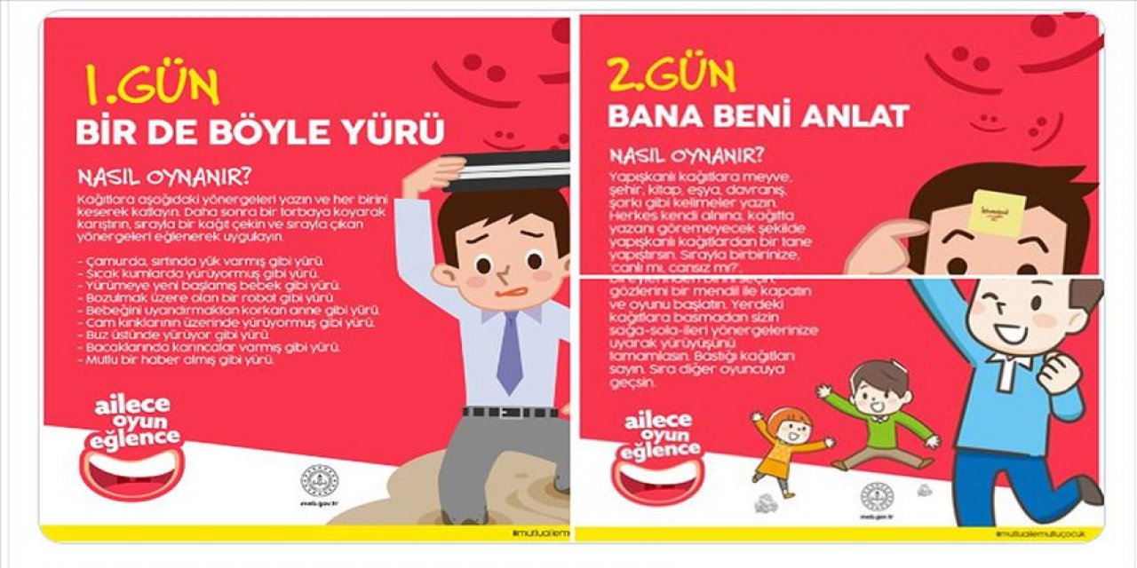 Milli Eğitim Bakanlığı'ndan oyun önerileri