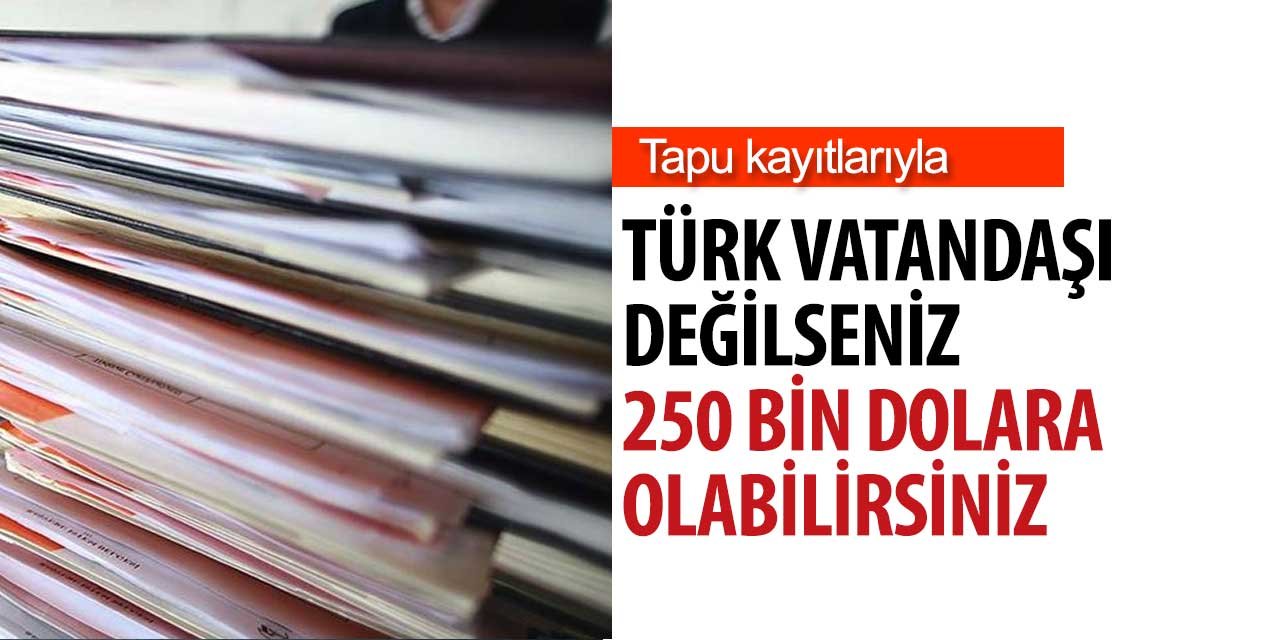 Türk Vatandaşı olmak için 250 bin dolar yeterli