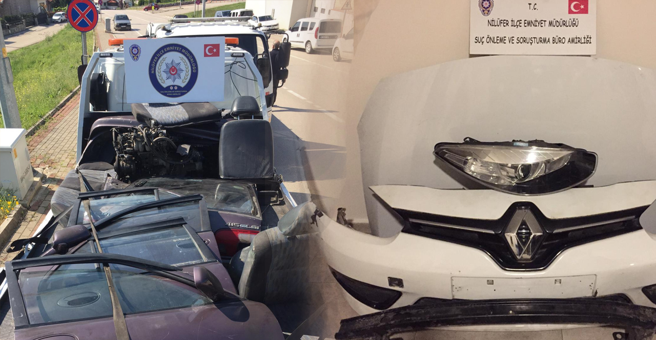 Polis 49 güvenlik kamerasıyla adım adım izledi! Parçaladıkları otomobilleri satamadılar