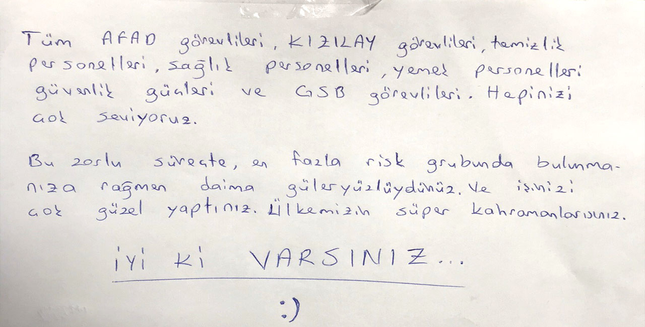 Karantinadan geriye mektuplar kaldı: İyiki varsınız!