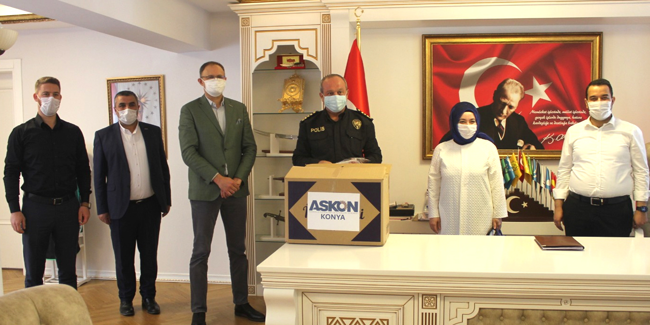 ASKON Konya'da 100 bin maske dağıttı