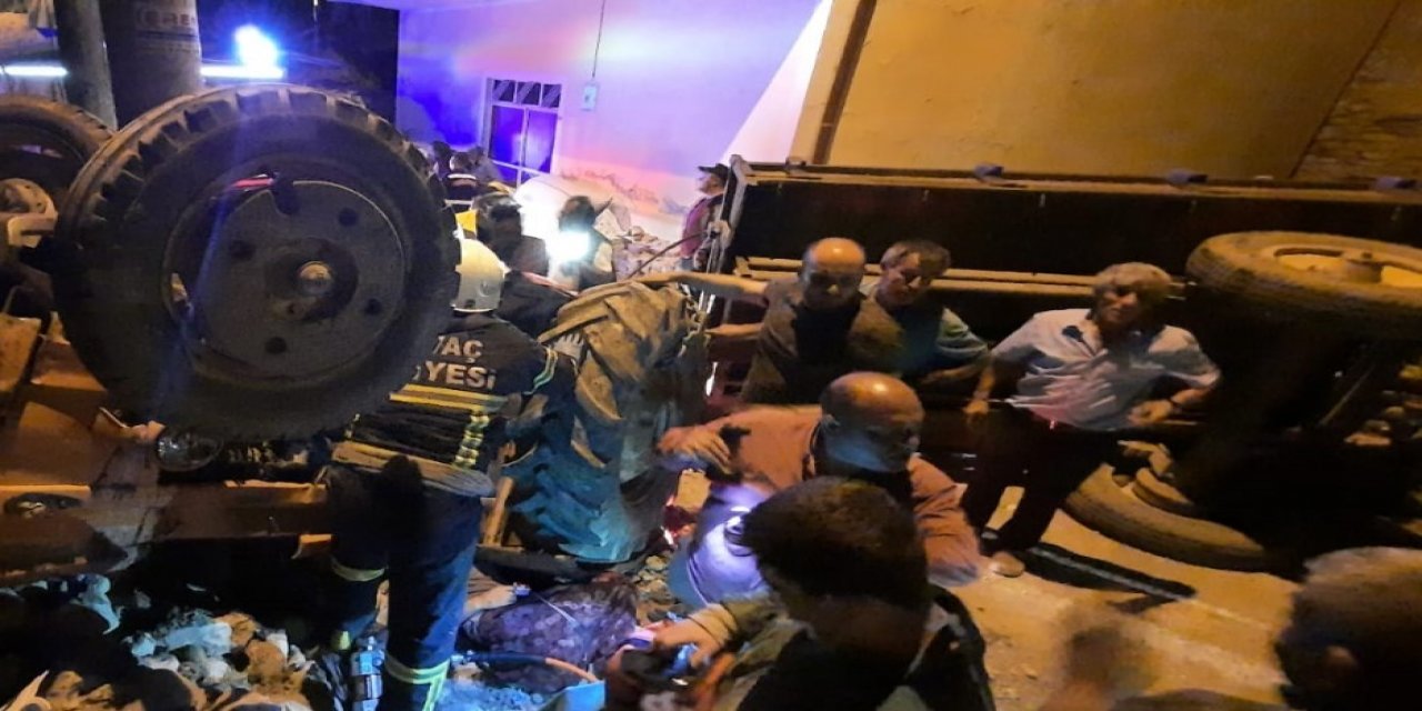 Devrilen traktörde 1’i ağır 5 kadın yaralandı