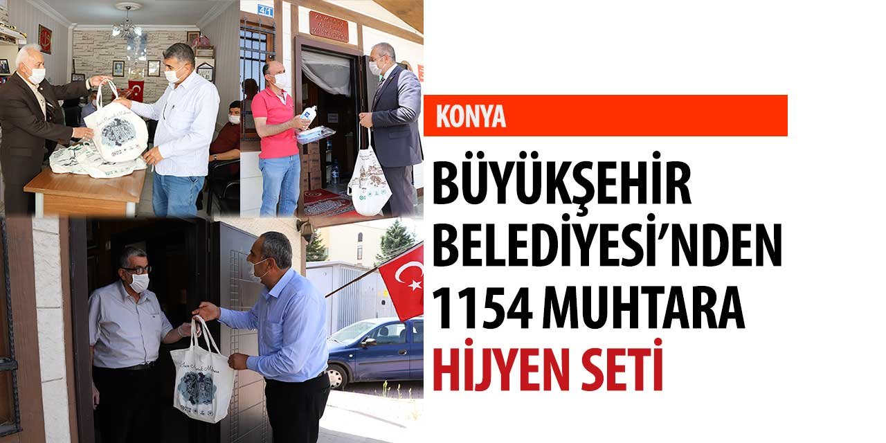 Konya Büyükşehir Belediyesi'den 1154 muhtara hijyen seti
