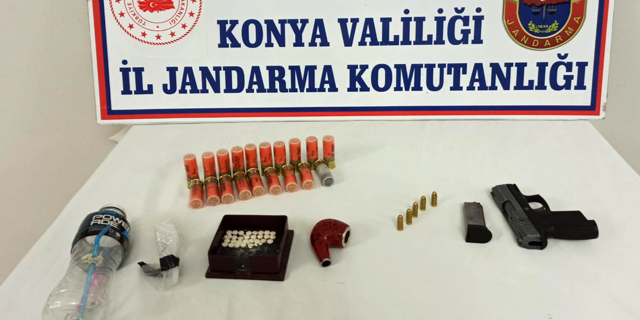 Çekicide uyuşturucu ve ruhsatsız silah yakalandı