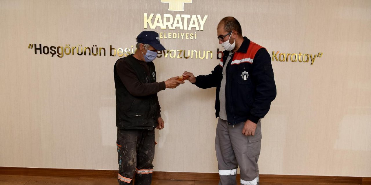 Konya'da Temizlik İşçisinden Örnek Davranış