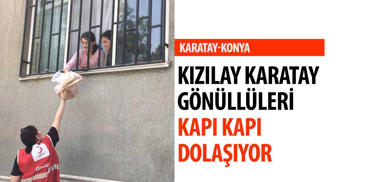 Kızılay Karatay gönüllüleri kapı kapı dolaşıyor