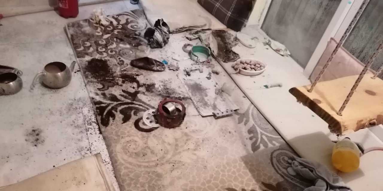 Nevşehir'de ısıtıcı jel kabı patladı