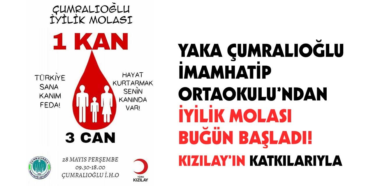 Konya Çumralıoğlu İHO Okulundan "İyilik Molası" Kampanyası