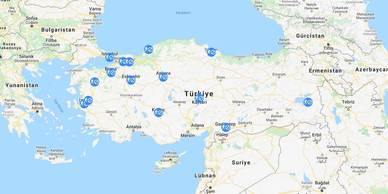 Sokak Kısıtlaması Olan İllerin Harita Görseli