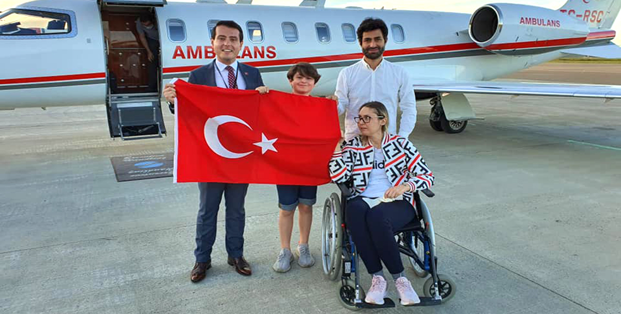 Beyninde tümör bulunan Türk vatandaşı Norveç'ten getirildi