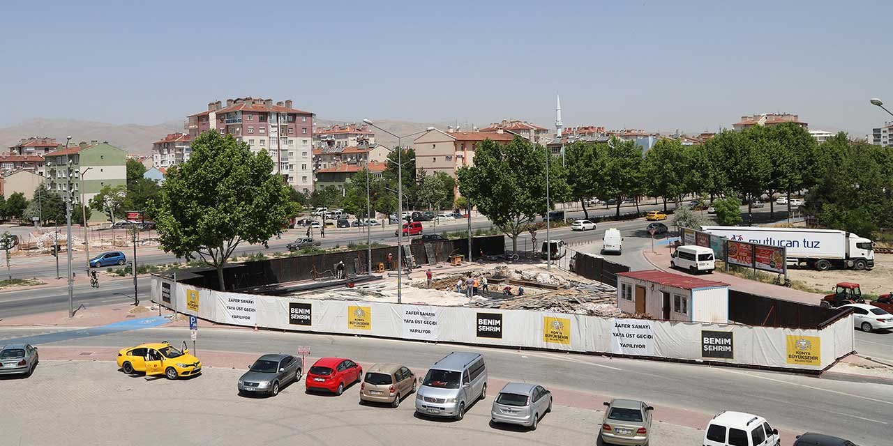 Konya Büyükşehir'den Trafiği Ve Yayaları Rahatlatacak Yatırım Başladı