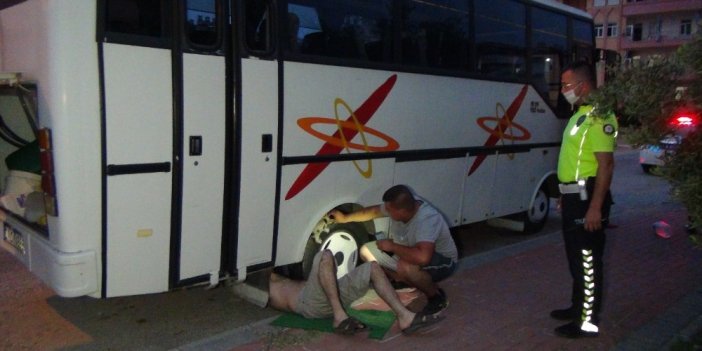 Minibüse saklanan kedi bir gerçeği ortaya çıkardı! Minibüs otoparka çekildi