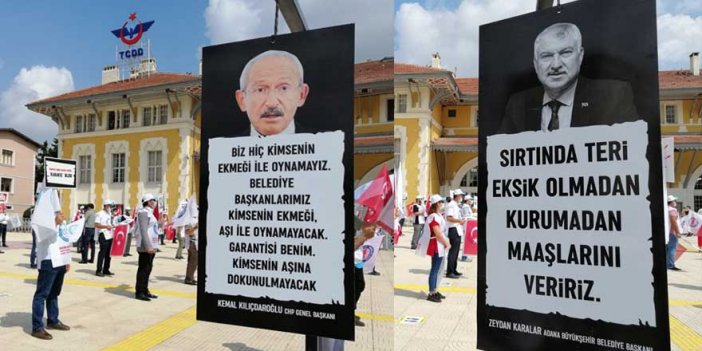 Kemal Kılıçdaroğlu'nun fotoğrafı ve sözleri darağacına asıldı!