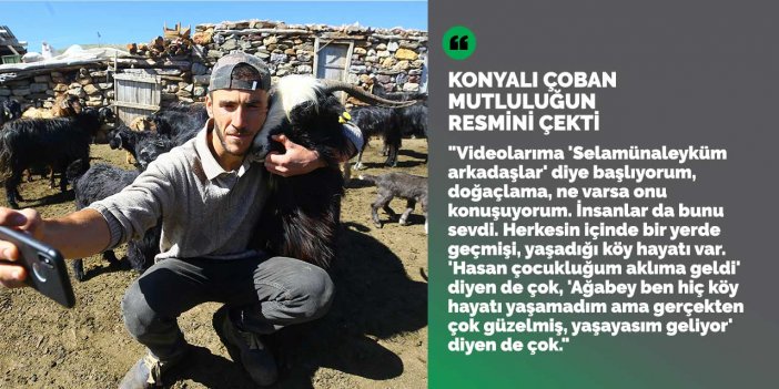 Konya'da mutluluğun resmini Konyalı çoban çizdi!