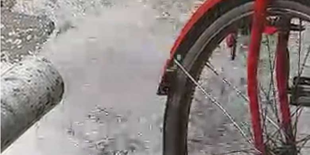 Konya merkeze yağan yağmur kurudu ama civar mahalleler öyle değil!