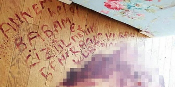 Kocası tarafından kurşunlanan kadın failin ismini kanıyla yazdı